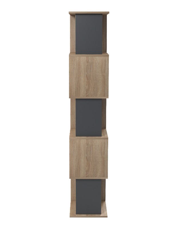 Βιβλιοθήκη Cubik sonoma- ανθρακί 35x30x161εκ