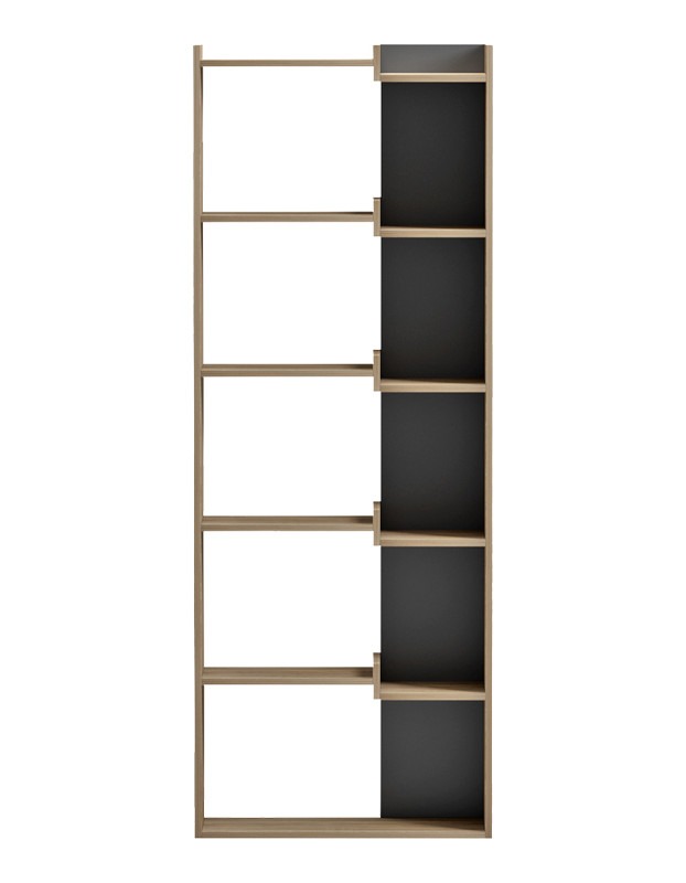Βιβλιοθήκη Corpus sonoma - ανθρακί 61x22x162εκ - Image 3