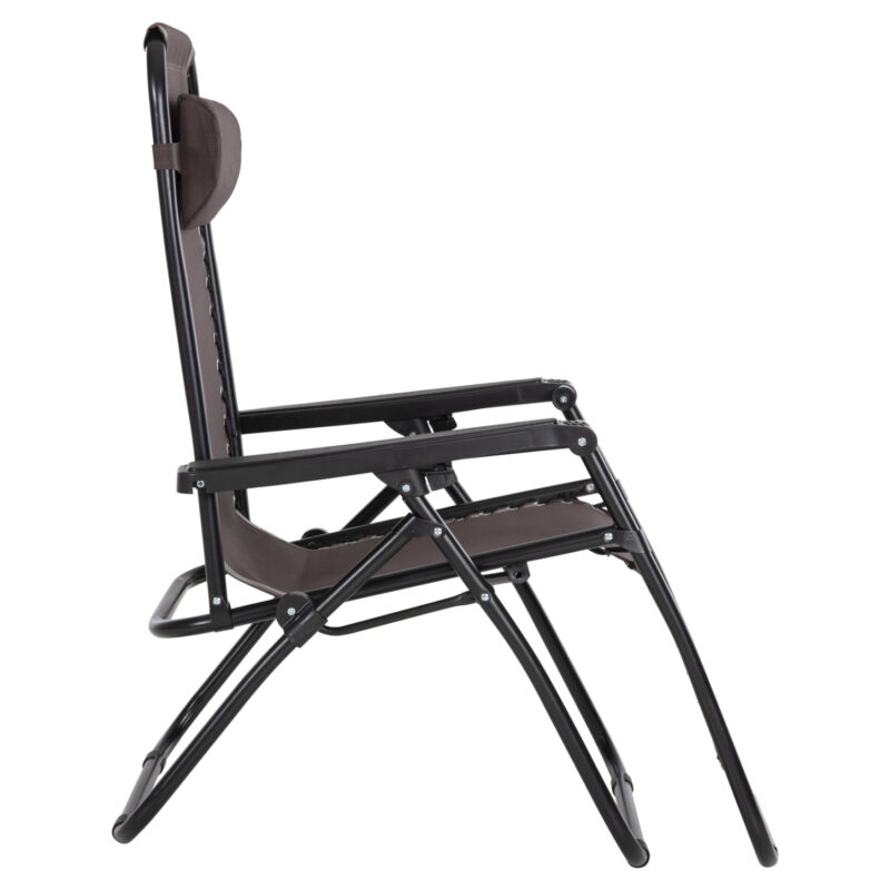 ΠΟΛΥΘΡΟΝΑ RELAX COMPANION ΚΑΦΕ TEXTILENE-ΜΑΥΡΟ ΜΕΤΑΛΛΟ 67x145x110Υεκ.