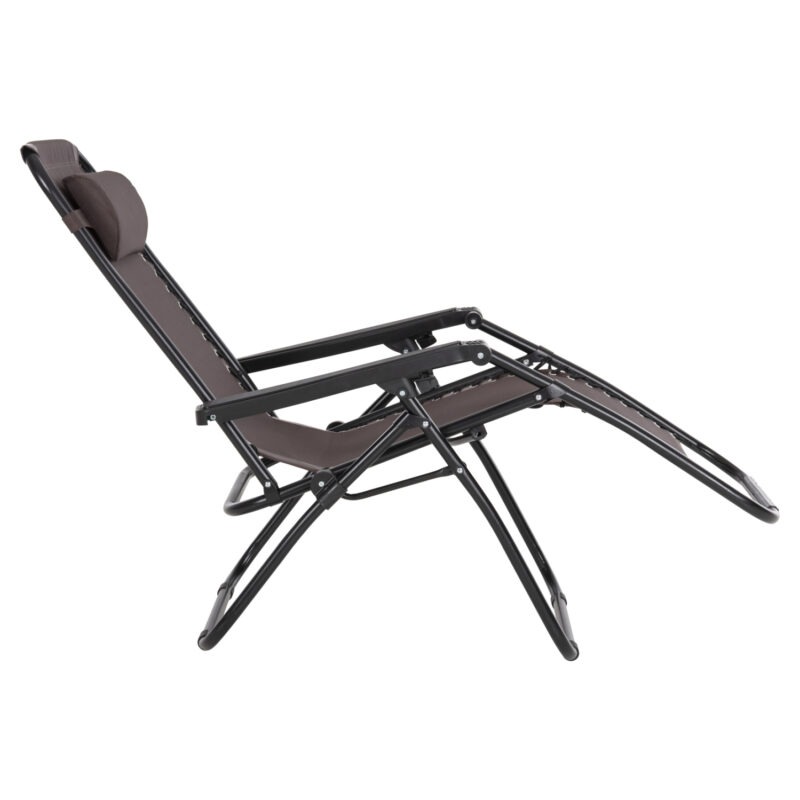 ΠΟΛΥΘΡΟΝΑ RELAX COMPANION ΚΑΦΕ TEXTILENE-ΜΑΥΡΟ ΜΕΤΑΛΛΟ 67x145x110Υεκ.