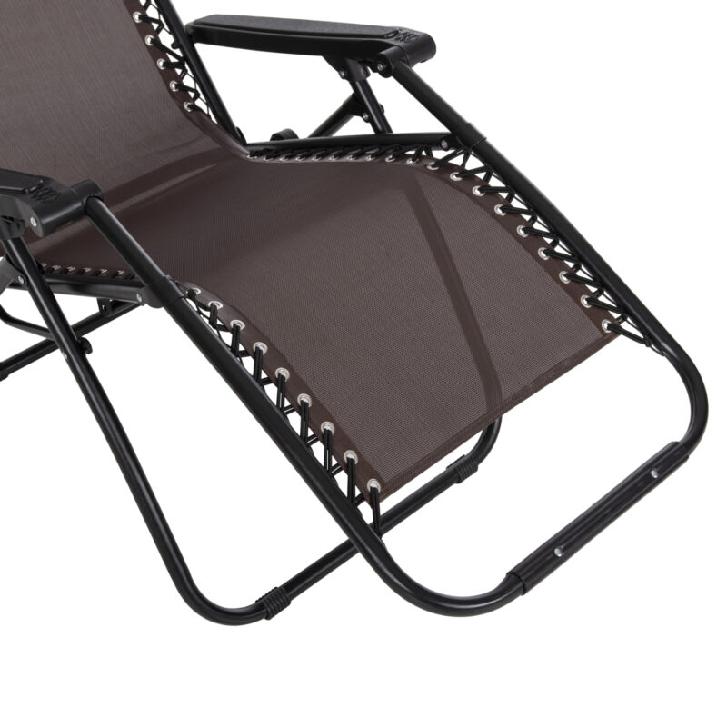 ΠΟΛΥΘΡΟΝΑ RELAX COMPANION ΚΑΦΕ TEXTILENE-ΜΑΥΡΟ ΜΕΤΑΛΛΟ 67x145x110Υεκ.