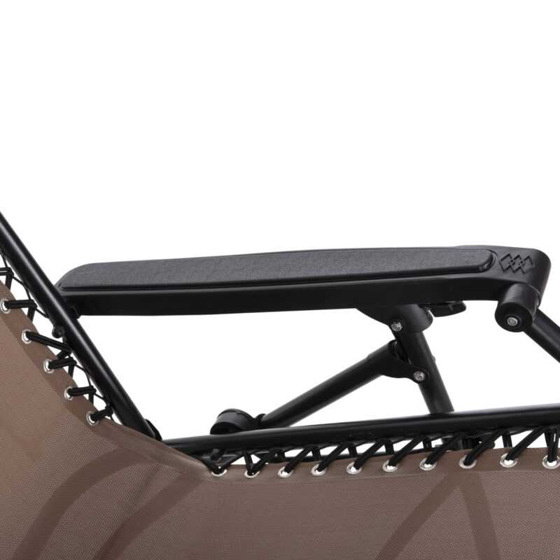 ΠΟΛΥΘΡΟΝΑ RELAX COMPANION ΣΑΜΠΑΝΙ TEXTILENE-ΜΑΥΡΟ ΜΕΤΑΛΛΟ 67x145x110Υεκ.