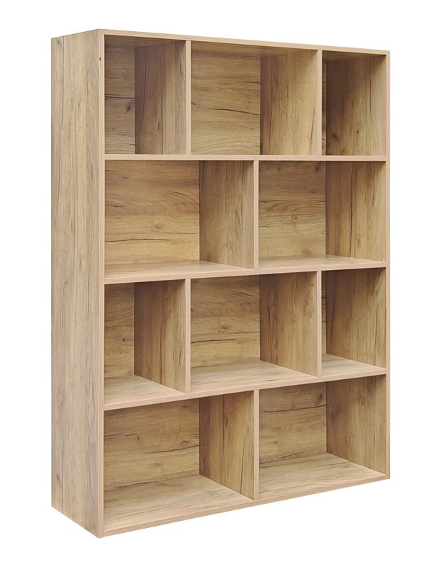 Βιβλιοθήκη Evergin mdf σε oak απόχρωση 100x30x135εκ