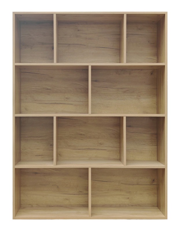 Βιβλιοθήκη Evergin mdf σε oak απόχρωση 100x30x135εκ