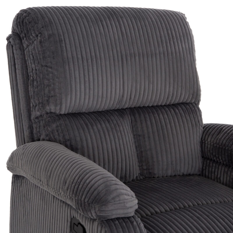 ΠΟΛΥΘΡΟΝΑ RELAX DIONI ΓΚΡΙ ΡΙΓΕ ΥΦΑΣΜΑ 85x90x100Υεκ.