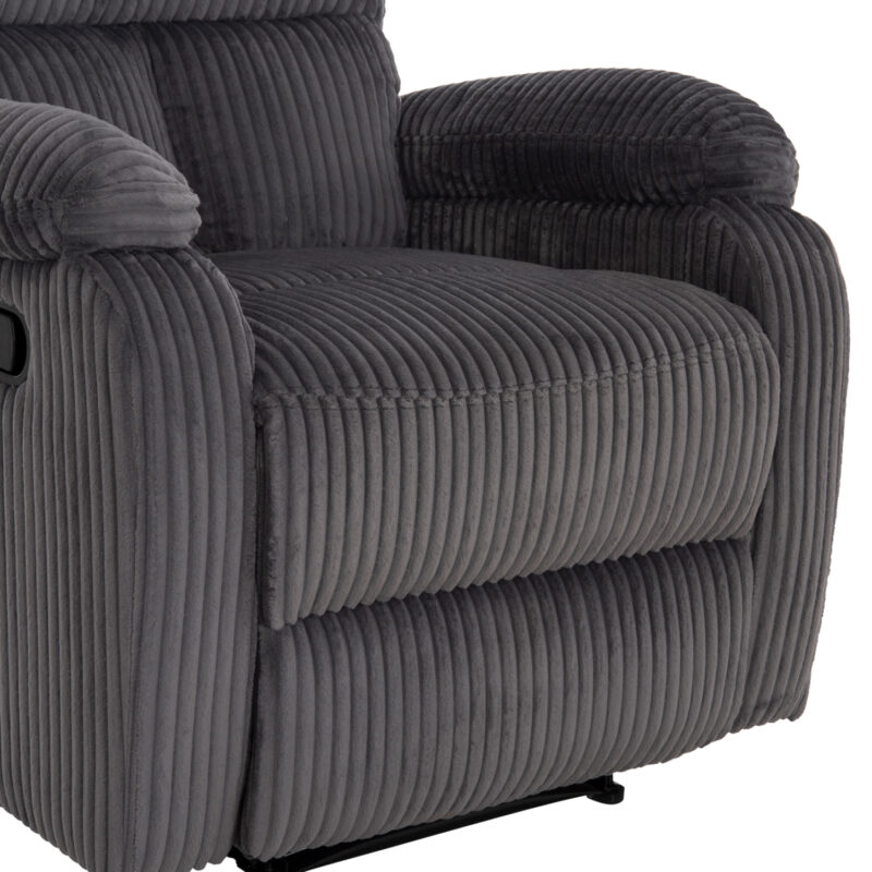 ΠΟΛΥΘΡΟΝΑ RELAX DIONI ΓΚΡΙ ΡΙΓΕ ΥΦΑΣΜΑ 85x90x100Υεκ.